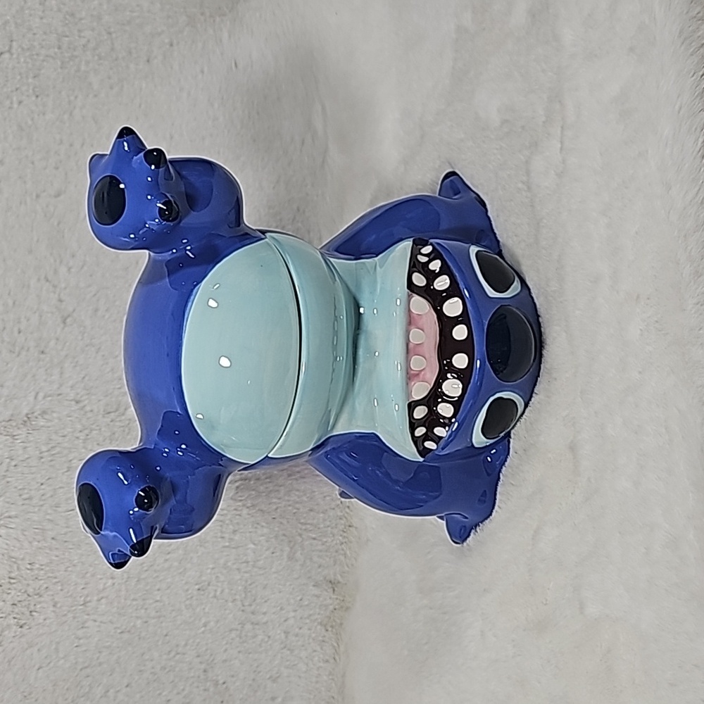 Disney Stitch Large Ceramic Cookie Jar Headstand